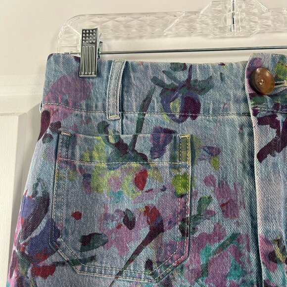 The Denim Colette Cropped Wide-Leg Jeans (Size 28) - Picture 3 of 11